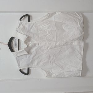 Alexander Wang Cropped Poplin Blouse sz 6